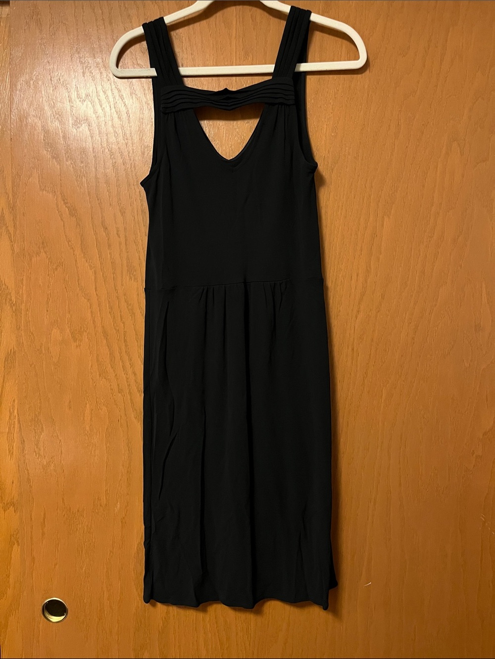 Banana Republic Black Midi Dress with Twisted Back Strap